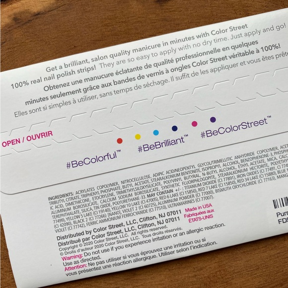 Color Street Pink Glitter Nail Polish Real Nail Polish Strips - Picture 2 of 4